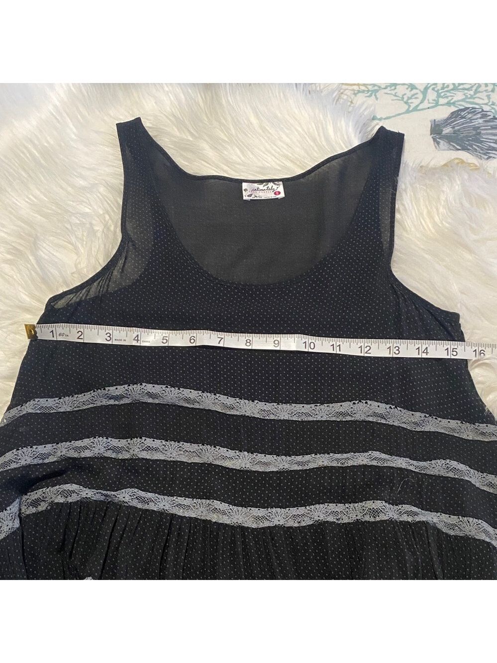 Free People Black and Gray Patterned Top - Picture 5 of 6